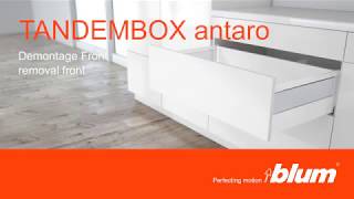 Blum TANDEMBOX antaro Drawer Front Removal Instructions [upl. by Jannery302]