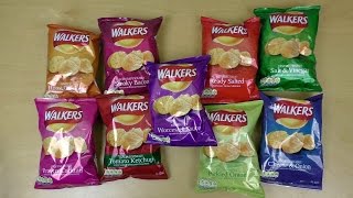 Walkers Crisps 9 Flavors Guide [upl. by Attelahs]