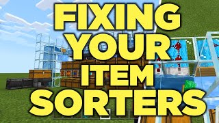 How To Prevent Items Getting Stuck On Hoppers  Item Sorter Fix [upl. by Mun]