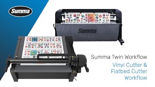 Summa Twin Workflow  Vinyl Cutter  Flatbed Cutter Workflow [upl. by Eltsirk]