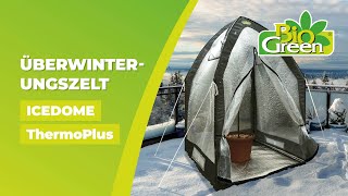 Überwinterungszelt quotICEDOME ThermoPlusquot Perfekter Schutz für Pflanzen vor Schnee Frost Regen etc [upl. by Charry822]