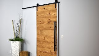 How I Made My Sliding Barn Door  Rustic Modern [upl. by Sisto195]