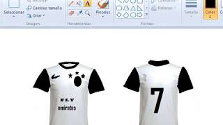 Como hacer una camisa de futbol en paint [upl. by Enined]