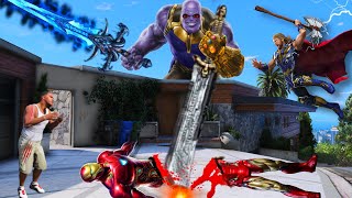 GTA 5  Thanos Finally Killed Ironman amp Attack On Thor In GTA 5  GTA 5 Mods [upl. by Nida]