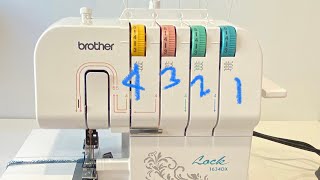 How to thread the Brother 1634Dx serger [upl. by Issie679]