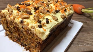 MOIST CARROT LOAF CAKE with Cream Cheese Frosting  Walnuts amp Chocolate Chips [upl. by Hoffarth512]