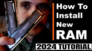 How to Install RAM  Random Access Memory Upgrade Tutorial in Custom PC  Everything Explained 2024 [upl. by Aisa]