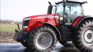 MF 8700 series with Zuidberg North America front 3pt hitch and PTO [upl. by Yorgerg]