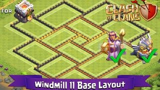 Clash Of Clans TH11  BEST Farming Base Layout With GW and Eagle Artillery  Windmill 11 [upl. by Patrizio]