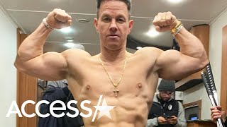 Mark Wahlberg Flexes His Bulging Muscles In Shirtless Photo After 6Month Body Transformation [upl. by Atiuqel]