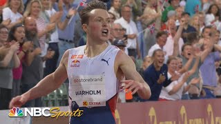 Karsten Warholm breaks 29year mens 400m hurdles world record  NBC Sports [upl. by Pahl]