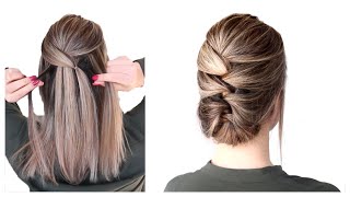 Easy Updo for Short to Medium Hair [upl. by Ariec772]