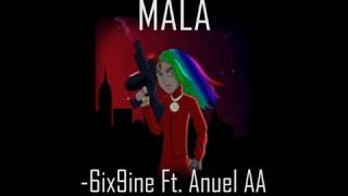 Mala  Anuel AA feat 6ix9ineLetra amp LyricsEnglish amp Spanish [upl. by Miran]