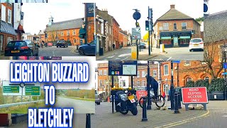 LEIGHTON BUZZARD ROAD TOUR TO BLETCHLEY TOWN CENTER [upl. by Hadeehuat]