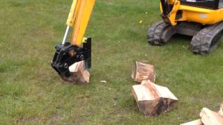 mini digger log splitter  jcb 801  kubota  bobcat   07955620997 JLW FABRICATIONS ENGLAND [upl. by Lonnie]