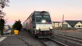 NJT 4546 ALP45 leads NJT 5431 into Dunellen [upl. by Hannibal]