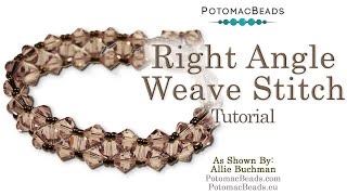 Right Angle Weave Instructions RAW DIY Jewelry Making Tutorial by PotomacBeads [upl. by Langsdon]