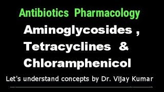 Aminoglycosides Pharmacology  Tetracyclines Pharmacology  Chloramphenicol Pharmacology [upl. by Elyr]