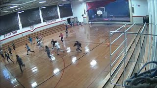 Caught on camera wall at NC school gymnasium destroyed by storm’s microburst [upl. by Moncear367]