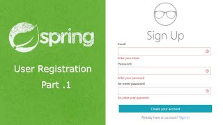 Spring Boot  User registration form  validation backend validation part 1 [upl. by Ida]