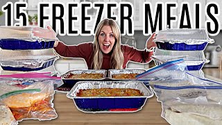 15 Make Ahead Freezer Meals in 2 Hours [upl. by Nageem]