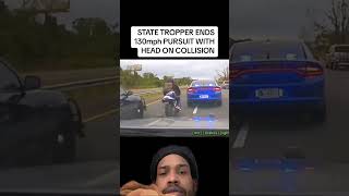 State Trooper Ends Chase With Head On Collision Justcarvids [upl. by Sihon104]