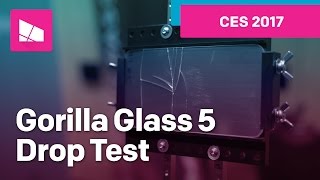 Gorilla Glass 5 Drop Test from CES 2017 [upl. by Zawde]