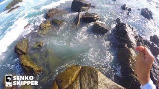 Primitive Fishing Handline Rock Fishing in Mexico [upl. by Anoit985]