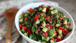 Healthy amp Fresh Lentil Salad Recipe  GetFitWithLeyla [upl. by Elagibba]