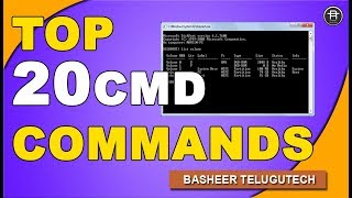 command prompttop 20 commands in Telugu 2019  windows tutorial [upl. by Buckler]