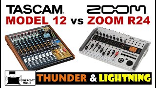 Tascam MODEL12 vs ZOOM R24 [upl. by Enaile590]