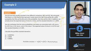 Portfolio Return and Variance Calculations for CFA® and FRM® Exams [upl. by Mohsen635]