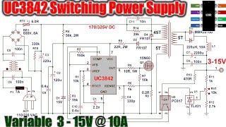 UC3842 Switching Power Supply For Battery Charger 315V 10A [upl. by Ybor]