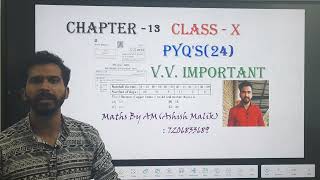 Chapter13 Maths class 10 Mean Median and Mode PYQs 2024 [upl. by Putscher]