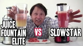 Breville Juice Fountain Elite vs Slowstar Juicer Review Fresh Tomato Paste Recipe [upl. by Connett49]