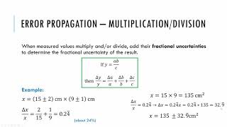 Propagation of error  IB Physics [upl. by Mudenihc]