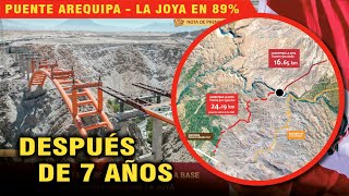 Puente Arequipa  La Joya llega al 89 de avance [upl. by Kelam]