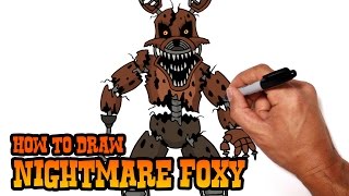 How to draw Springtrap from Five Nights at Freddys FNAF step by step drawing lesson [upl. by Cohl]