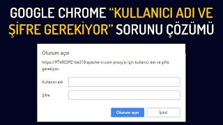 proxysi için kullanıcı adı ve şifre gerekiyor hatasının çözümü nedir [upl. by Lamond]