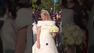 Princess Theodora Sparkles in the Khedive Tiara on Her Wedding Day in Athens royal greece greek [upl. by Platas123]