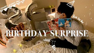 【サプライズ】社会人彼氏を全力でお祝いした誕生日vlog🎉100点満点の反応はこちらです [upl. by Fulks628]