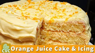 Orange Juice Cake with Concentrate  Orange Cake amp Icing [upl. by Harilda921]