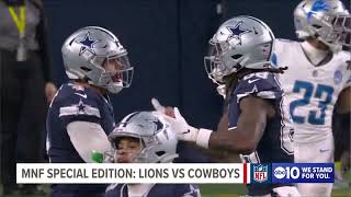 Dallas Cowboys defeat the Detroit Lions 2019 on controversial 2point conversion penalty [upl. by Ellmyer]