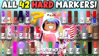 🖍️ ALL 42 Hard Marker Locations In FIND THE MARKERS [upl. by Janine]