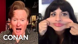 Jameela Jamils Strange Stretchy Talents  CONAN on TBS [upl. by Niattirb]