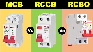 Difference Between MCB RCCB amp RCBO Circuit Breaker TheElectricalGuy [upl. by Dnalon835]