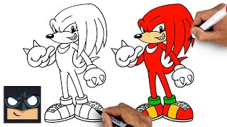 How To Draw Knuckles  Sonic 2 Draw amp Color [upl. by Osric]