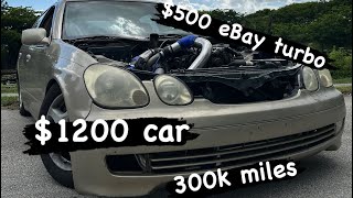 1999 GS300 2JZGE Turbo Ebay poverty spec power [upl. by Stroup192]