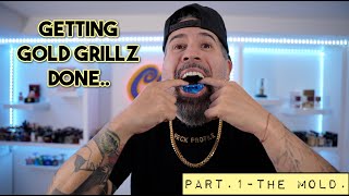 Getting Gold Grillz done Part1 Impressions at Home by GoldTeethUSAcom [upl. by Kora]