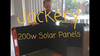 JACKERY 200w Solar Panels Unboxing [upl. by Malvina]